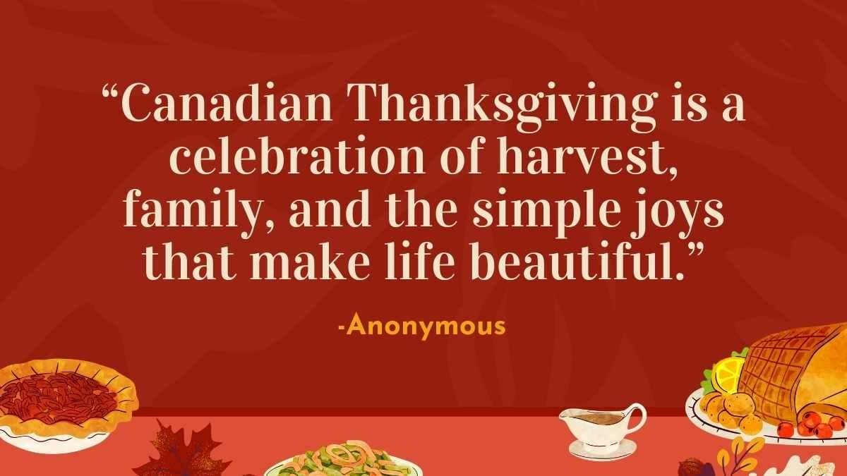 Illustrated Canadian Thanksgiving Day Background Slides - slide 9