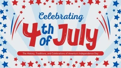 Illustrated Celebrating 4th of July