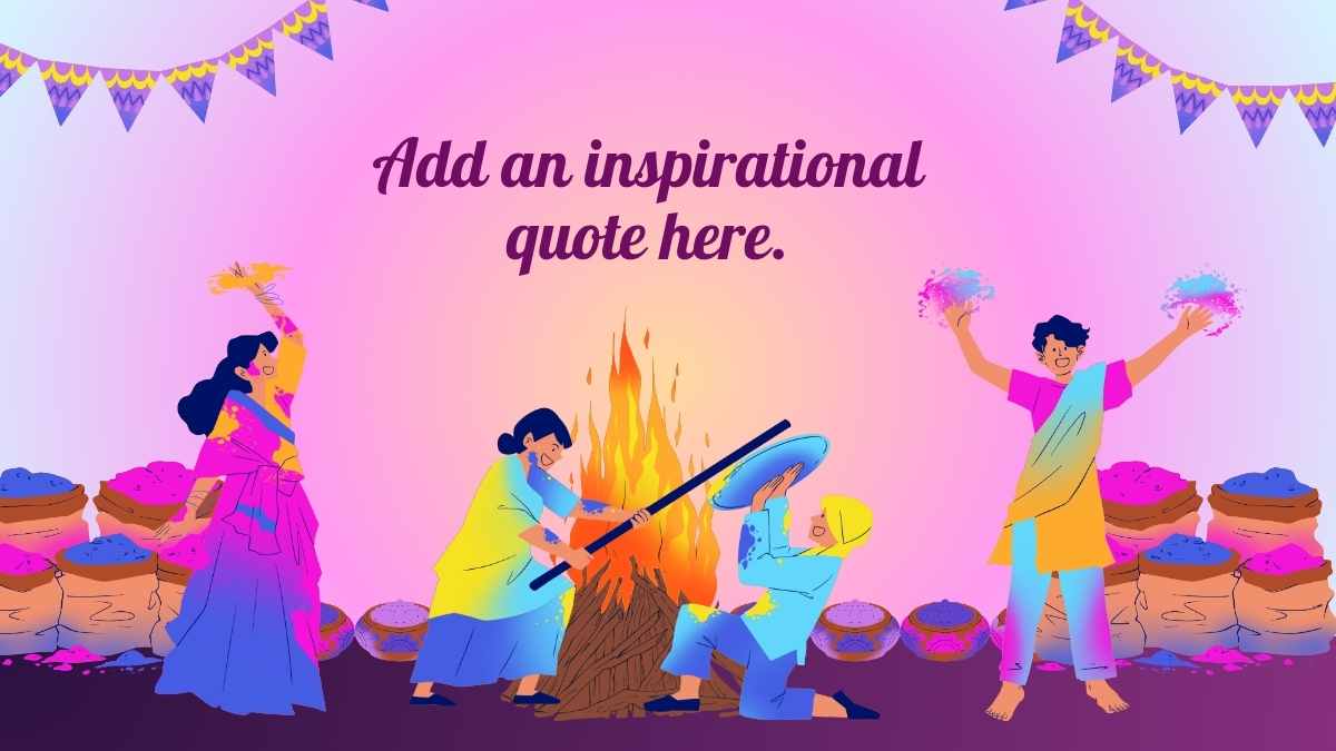 Illustrated Celebrating Holi Lesson For School Slides - slide 10