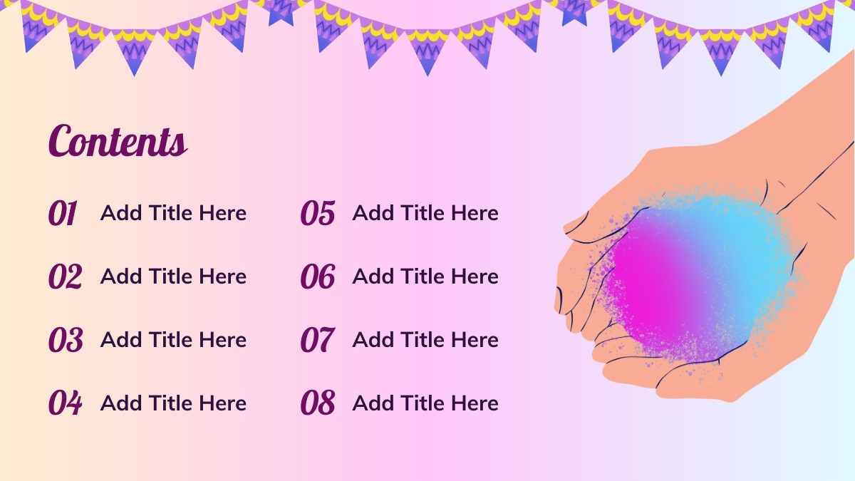 Illustrated Celebrating Holi Lesson For School Slides - slide 2