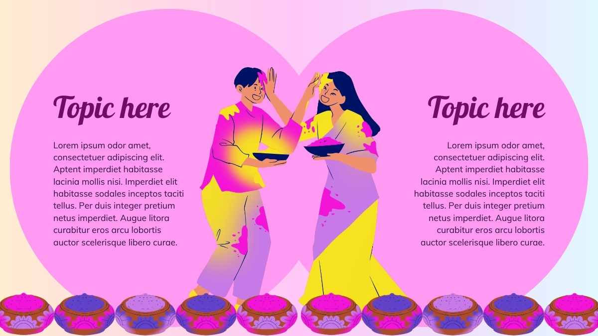 Illustrated Celebrating Holi Lesson For School Slides - slide 7