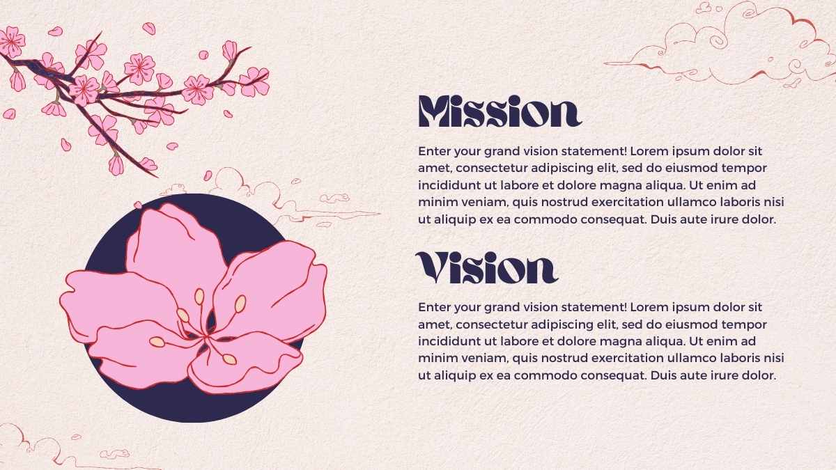 Plantillas Ilustradas de la Temporada de Flor de Cerezo - diapositiva 7