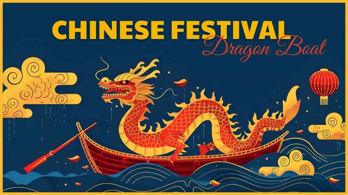 Illustrated Chinese Dragon Boat Festival - slide 1