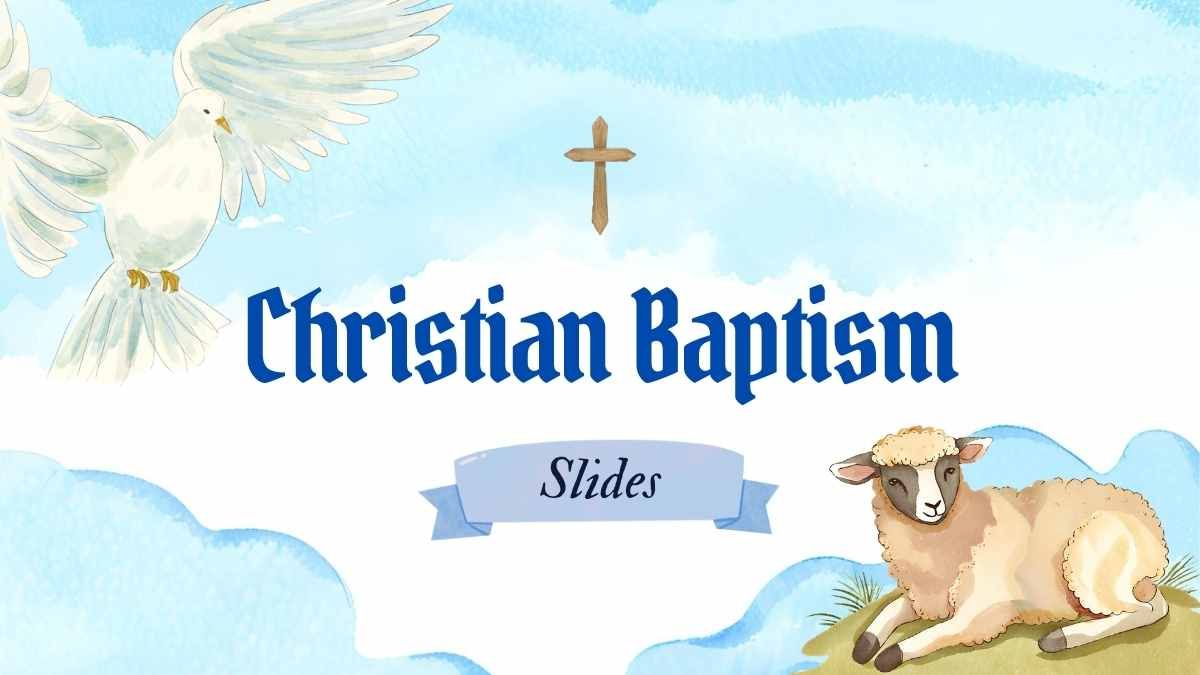 Illustrated Christian Baptism Slides - diapositiva 1