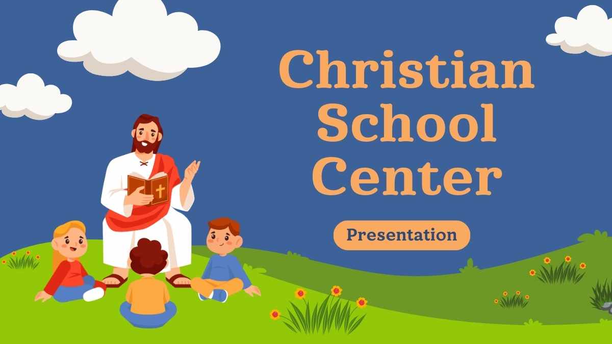 Slides Ilustrados para Centros Escolares Cristãos - deslizar 1