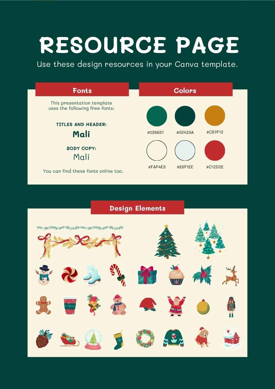 Illustrated Christmas Bingo Holiday Game Worksheet - slide 4