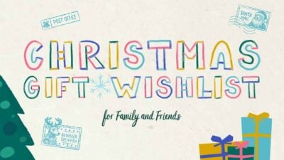 Illustrated Christmas Gift Wishlist Presentation for Family and Friends