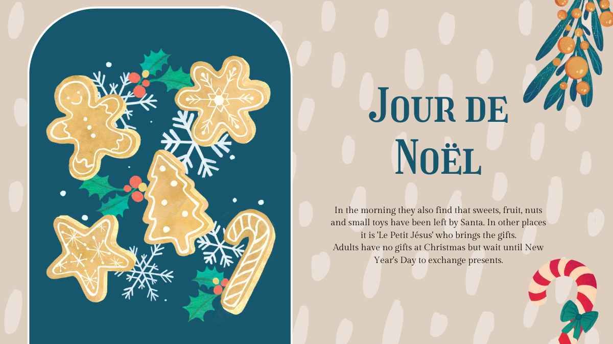 Illustrated Christmas In France Slides - slide 11