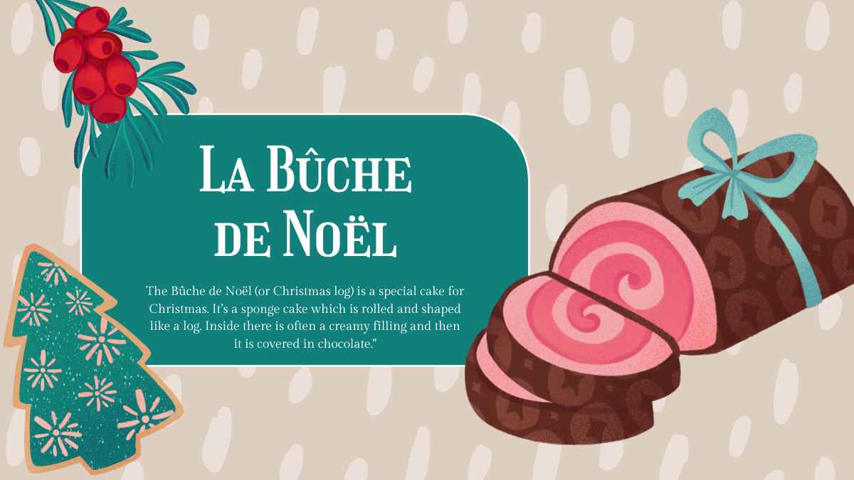 Illustrated Christmas In France Slides - slide 15