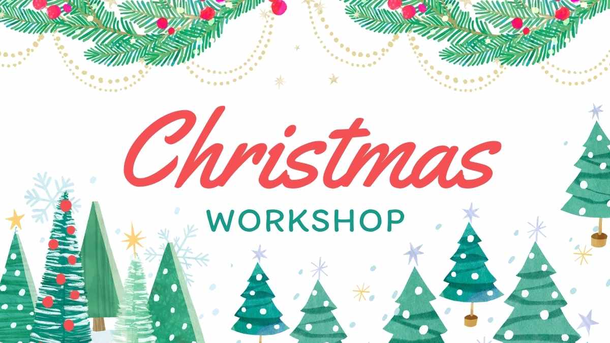 Illustrated Christmas Workshop Slides - slide 1