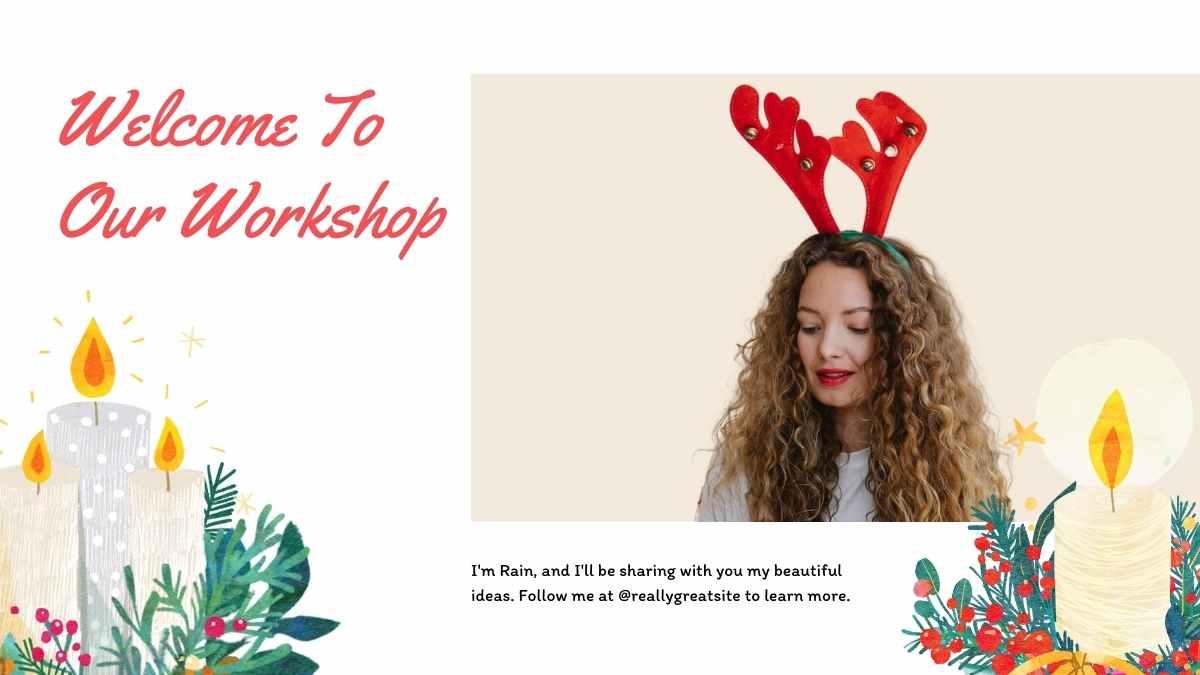 Illustrated Christmas Workshop Slides - slide 5