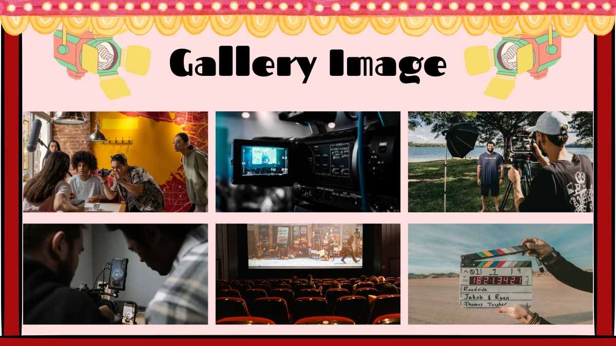 Illustrated Cinema Backgrounds Slides - slide 10