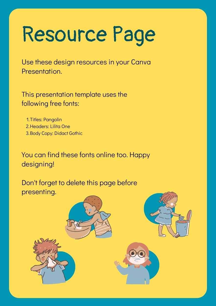 Illustrated Classroom Health and Safety Tips Poster Slides - slide 2