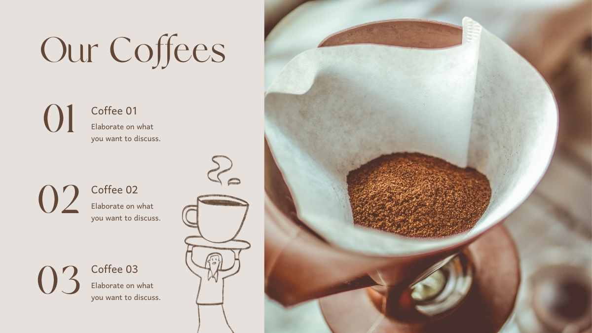 Slide Perayaan Hari Kopi Internasional dengan Katalog Kopi Bergambar - slide 9