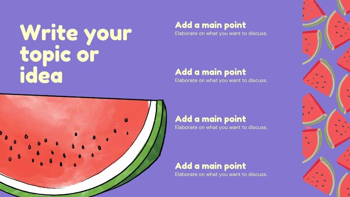 Illustrated Colorful Fruits Slides - slide 7