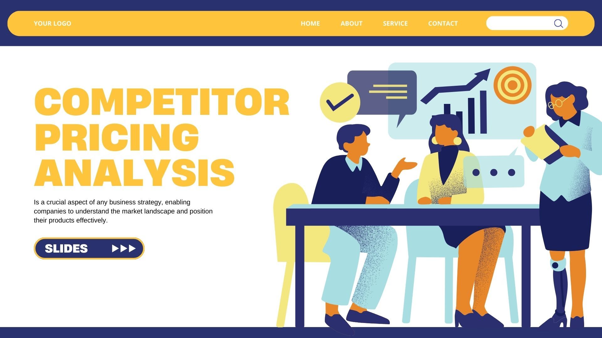 Illustrated Competitor Pricing Analysis Slides - diapositiva 1