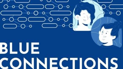 Illustrated Blue Modern Connections Slides