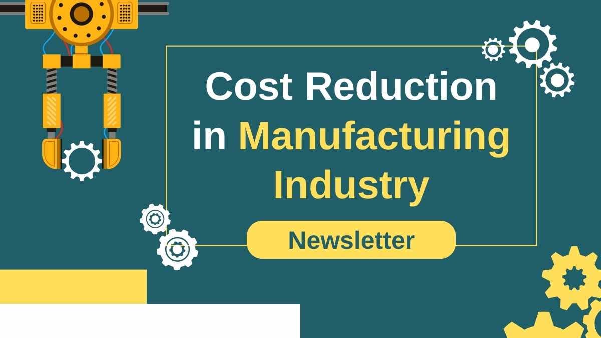 Illustrated Cost Reduction in Manufacturing Industry Newsletter Slides - slide 1