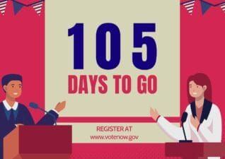 Slides Carnival Google Slides and PowerPoint Template Illustrated Countdown to Presidential Election Poster 1