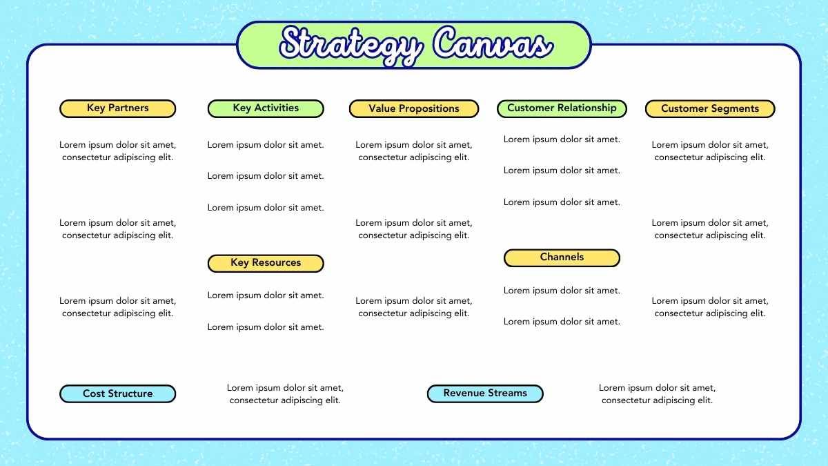 Illustrated Creative Business Model Canvas Infographics - diapositiva 10