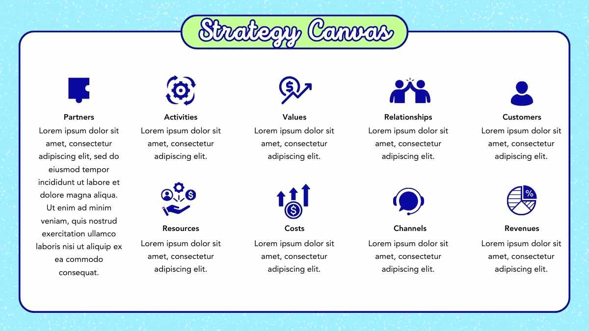 Illustrated Creative Business Model Canvas Infographics - slide 12