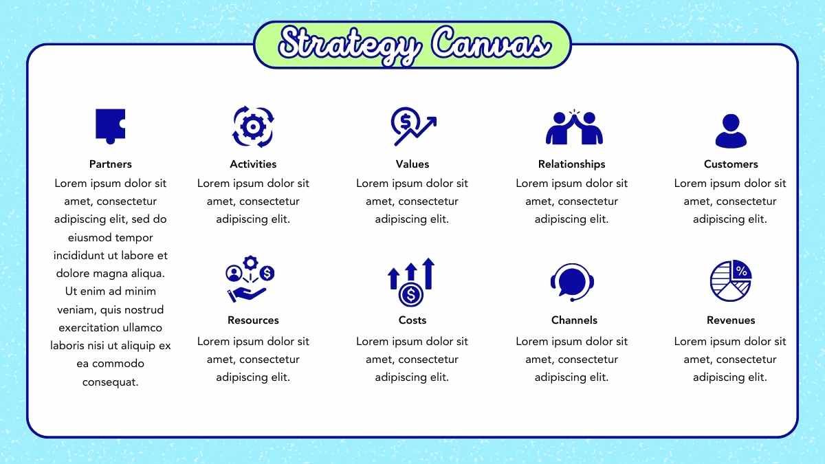 Illustrated Creative Business Model Canvas Infographics - diapositiva 12