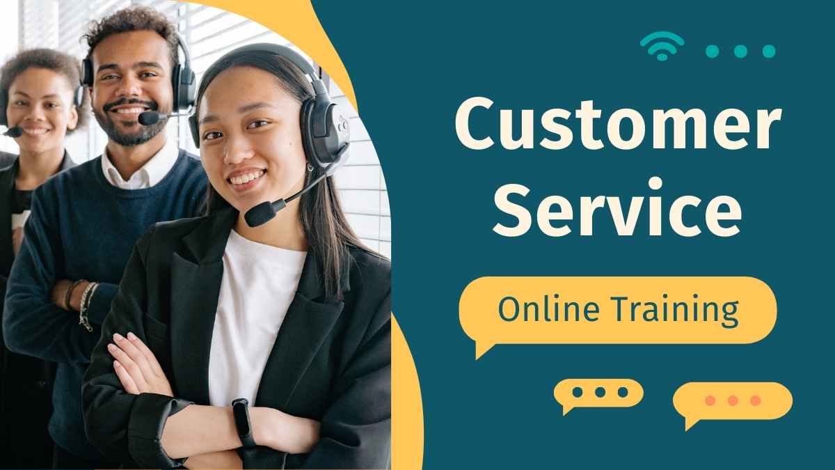 Illustrated Customer Service Online Training Slides - slide 1