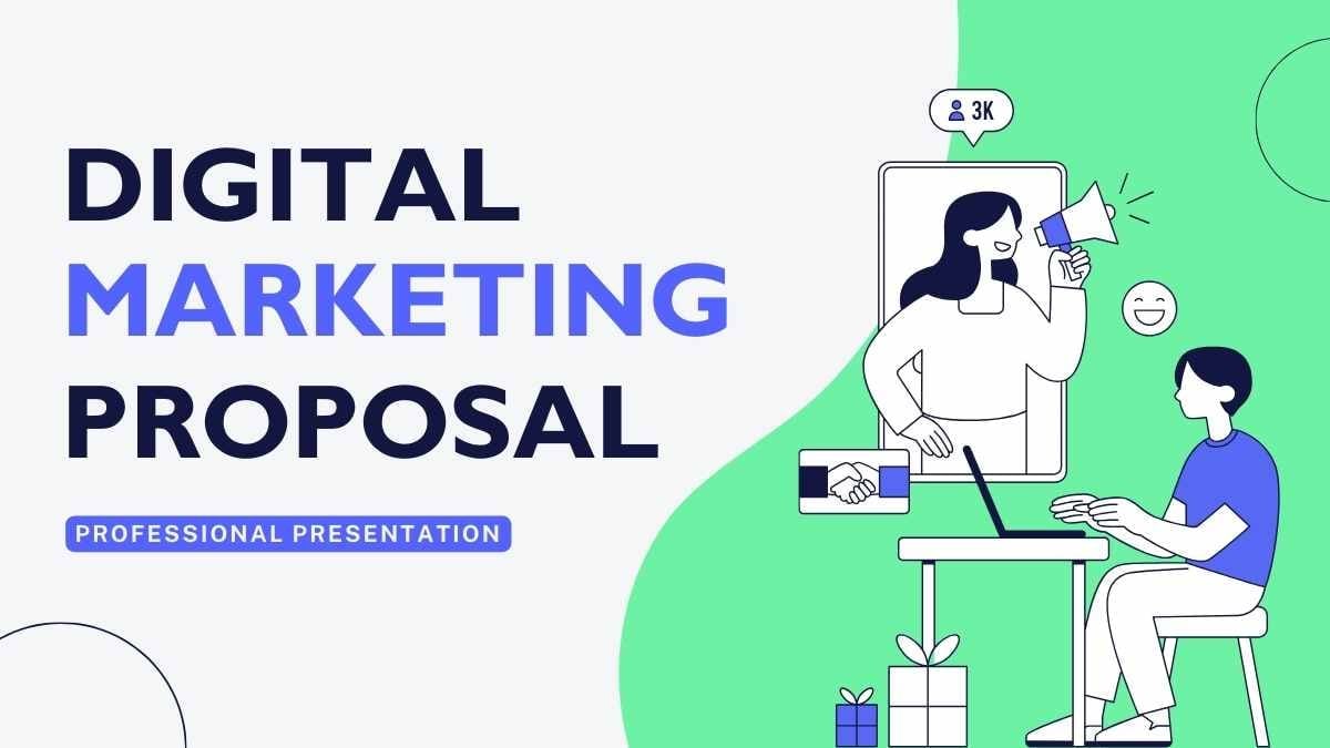 Illustrated Digital Marketing Proposal Slides - slide 1