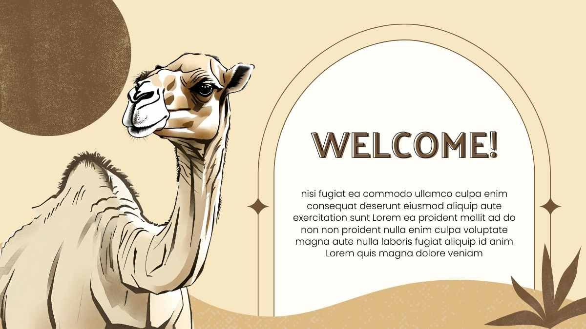 Illustrated Dubai Desert Safari Marketing Campaign - slide 1