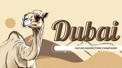 Illustrated Dubai Desert Safari Marketing Campaign