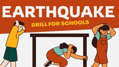 Illustrated Earthquake Drill for Schools