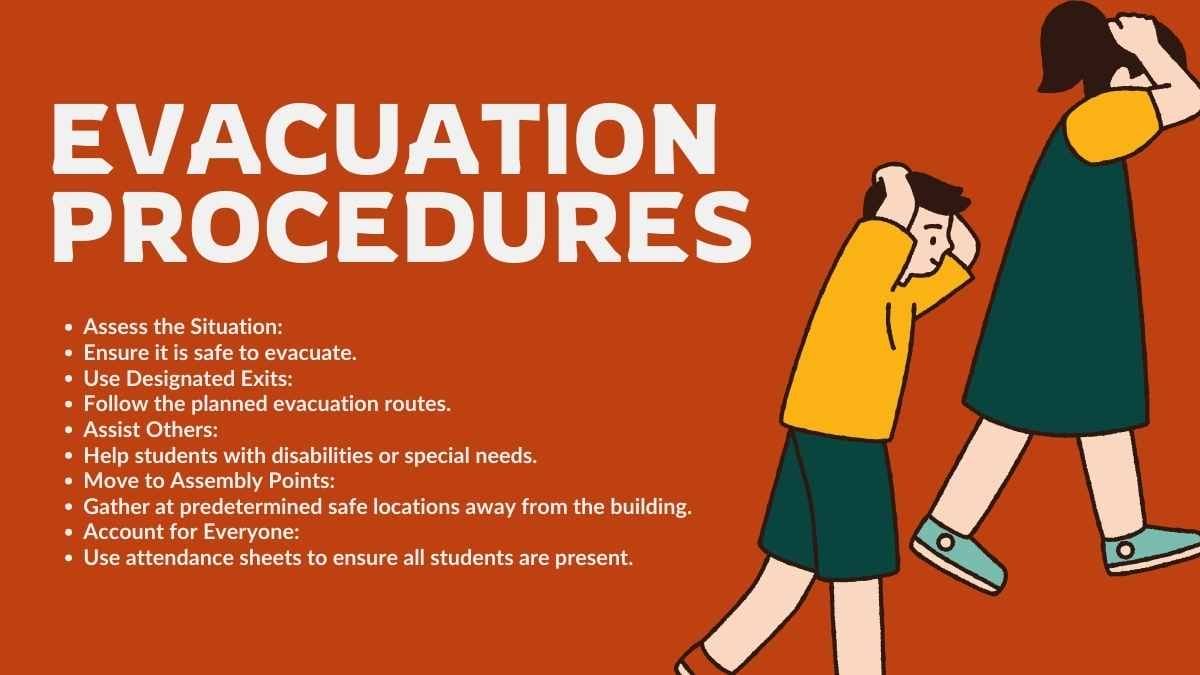 Illustrated Earthquake Drill for Schools - slide 12