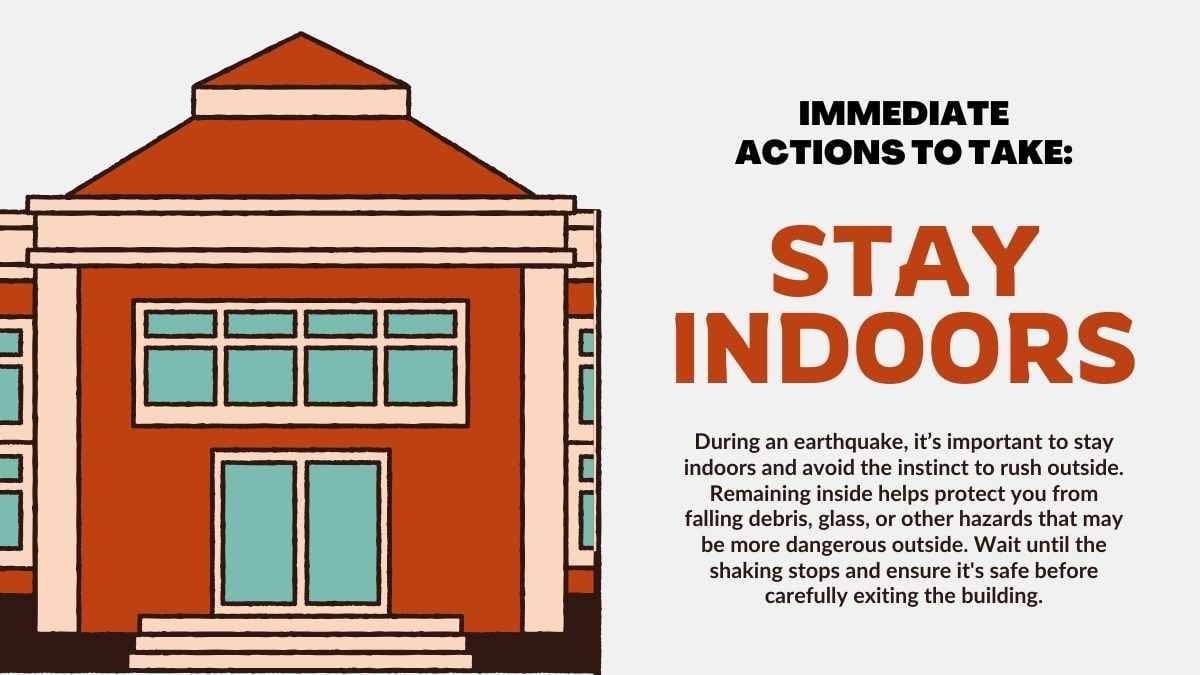 Illustrated Earthquake Drill for Schools - slide 9