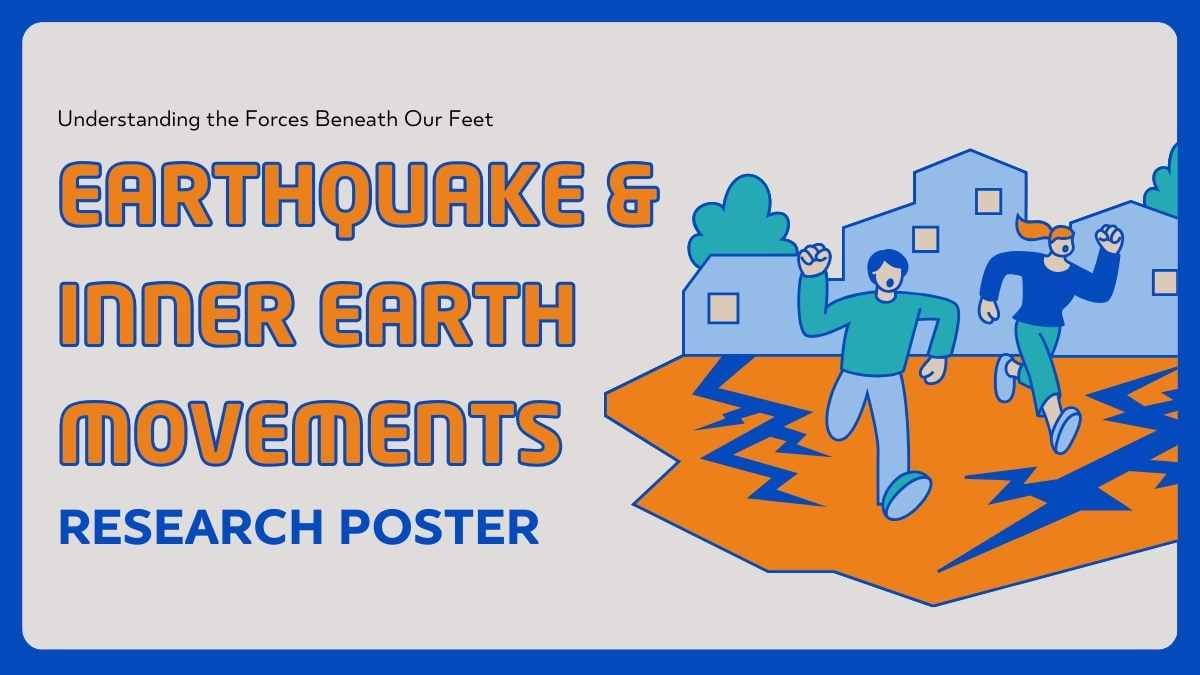 Illustrated Earthquake & Inner Earth Movements Research Poster - slide 1