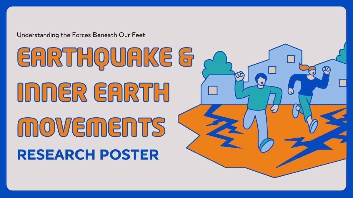 Illustrated Earthquake & Inner Earth Movements Research Poster - diapositiva 1