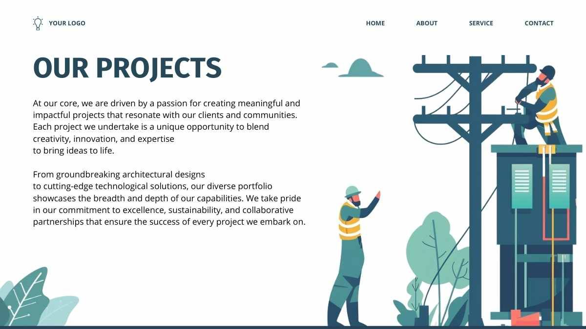 Illustrated Electrical Proposal Slides - diapositiva 7