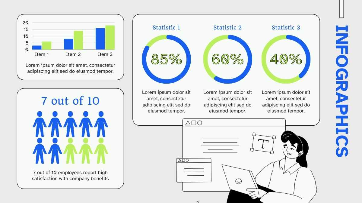 Gray Illustrated Employee Benefits & Perks Slides - slide 11