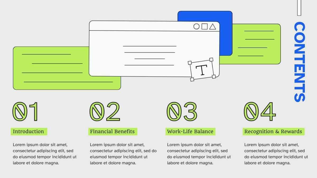 Gray Illustrated Employee Benefits & Perks Slides - diapositiva 2