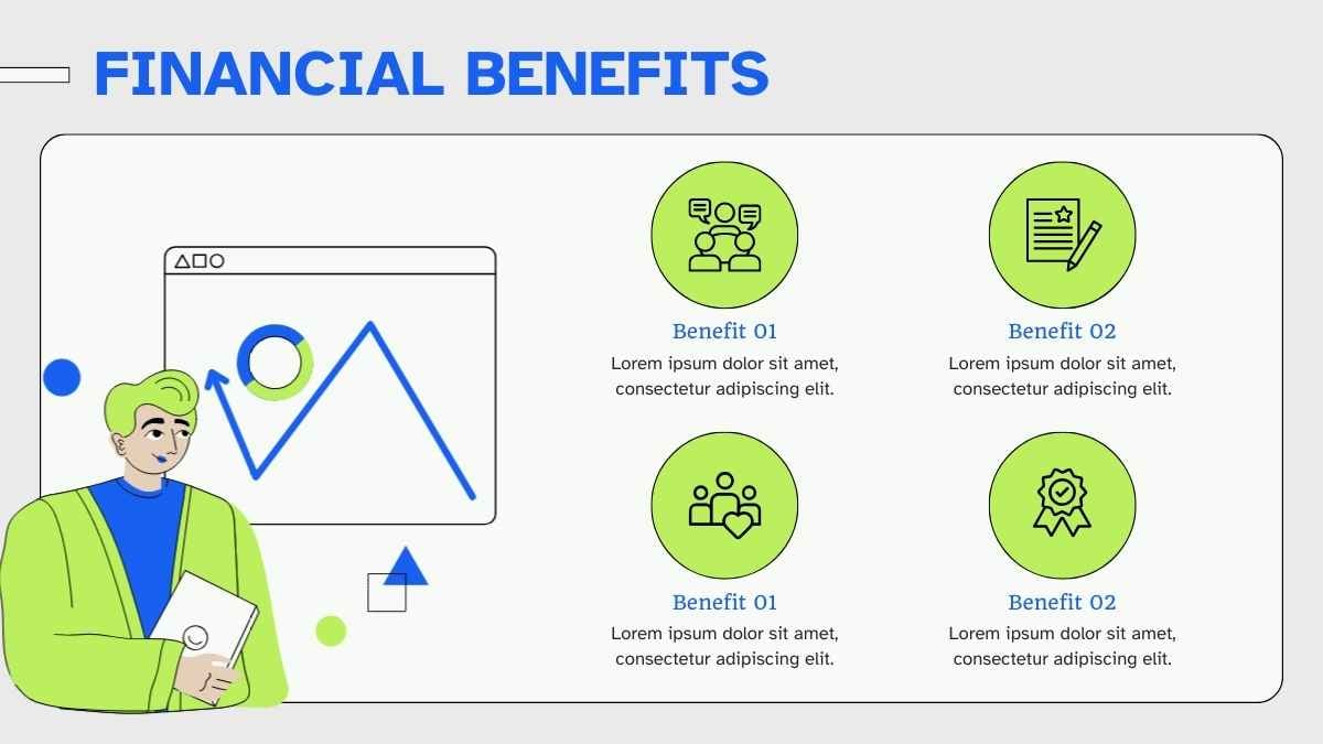 Gray Illustrated Employee Benefits & Perks Slides - slide 5