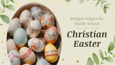 Elegant Religion Subject for Middle School: Christian Easter Slides