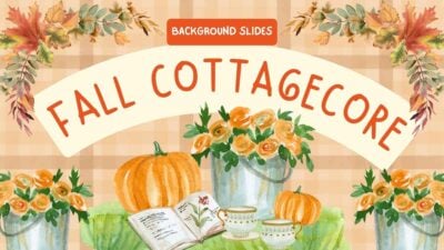 Illustrated Fall Cottagecore Background Slides