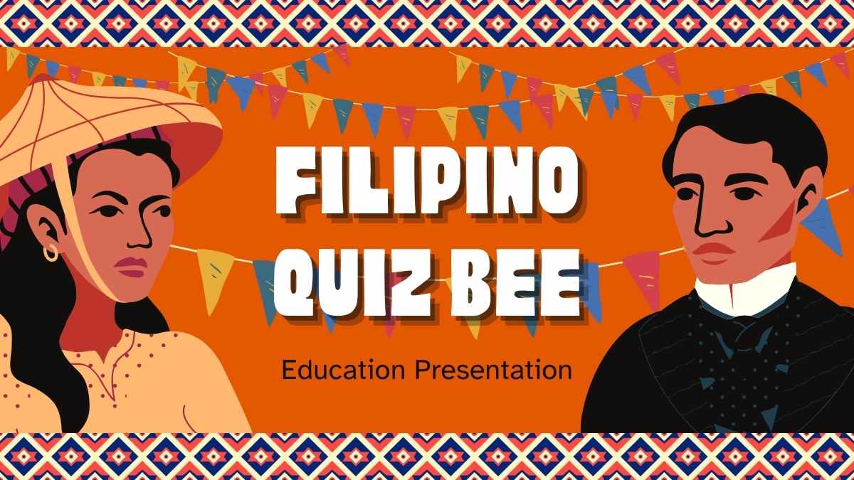 Illustrated Filipino Quiz Bee Slides - slide 1