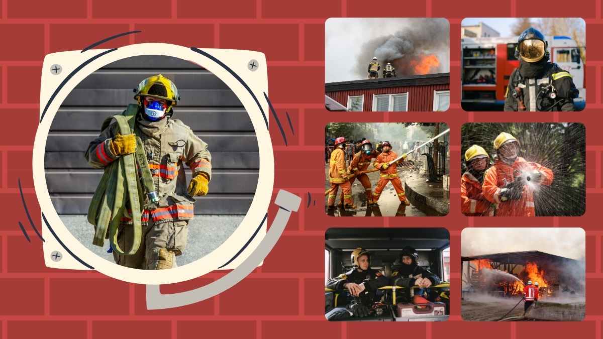 Red Illustrated Firefighter Training Workshop - slide 11