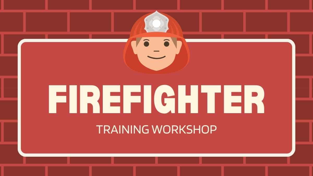 Red Illustrated Firefighter Training Workshop - slide 1