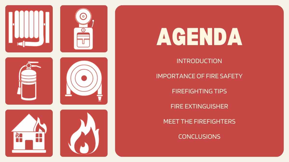 Red Illustrated Firefighter Training Workshop - slide 2