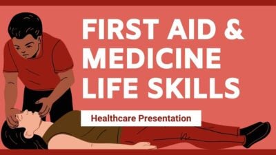 Illustrated First Aid & Medicine Life Skills Red Slides