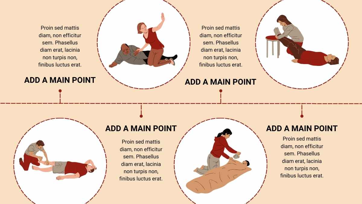 Illustrated First Aid & Medicine Life Skills Red Slides - slide 9