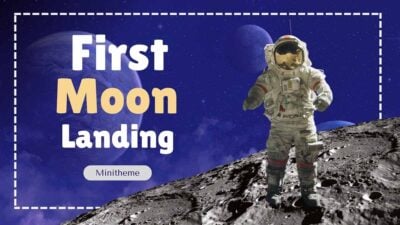 Illustrated First Moon Landing Slides