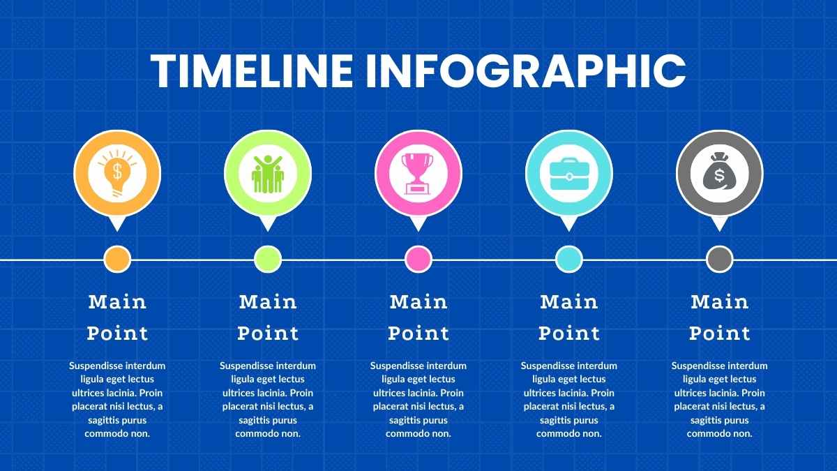 Infografis Garis Waktu Ilustrasi Flat - slide 14