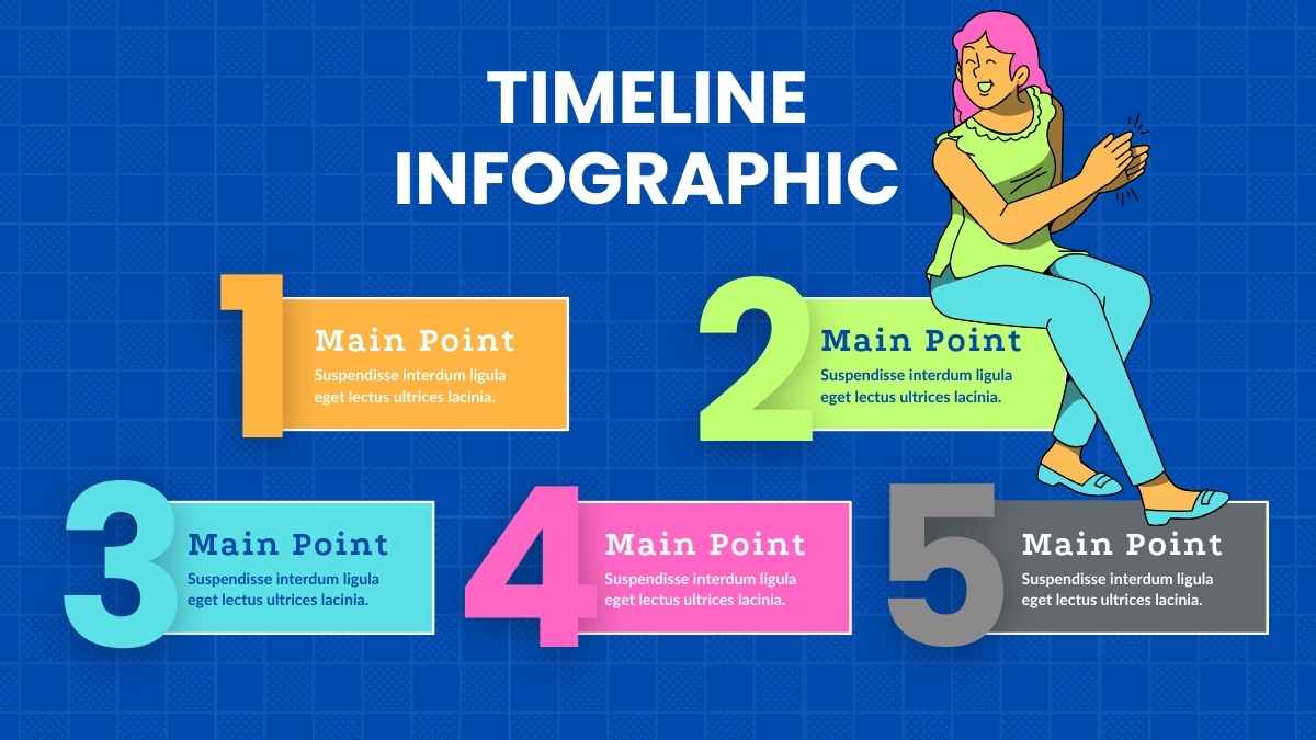 Infografis Garis Waktu Ilustrasi Flat - slide 8